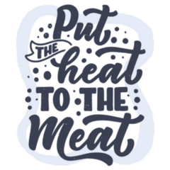 Put The Heat To The Meat Funny BBQ Sticker