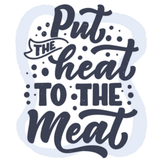 Put The Heat To The Meat Funny BBQ Sticker