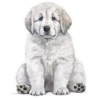 Pyrenees Puppy Sticker 