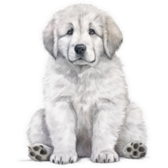 Pyrenees Puppy Sticker 