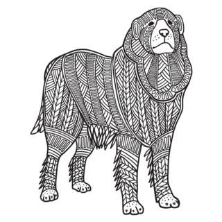 Pyrenees Zentangle Sticker