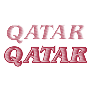 Qatar Lettering Sticker