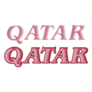 Qatar Lettering Sticker