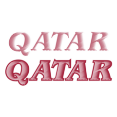 Qatar Lettering Sticker