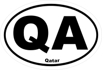 Qatar Qa Oval Sticker