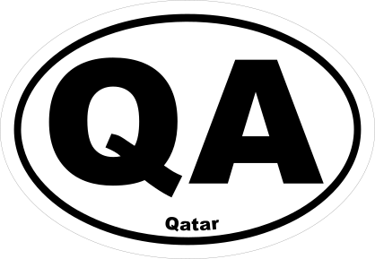 Qatar Qa Oval Sticker