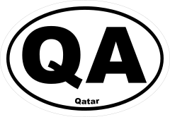 Qatar Qa Oval Sticker