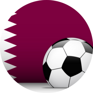 Qatar Soccer Ball With Flag Sticker