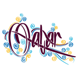 Qatar Swirl Lettering Sticker