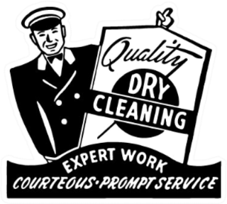 Quality Dry Cleaning Expert Service Illustration Sticker