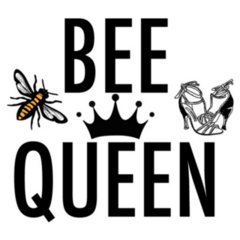 Queen Bee Logo Shoes And Crown Sticker