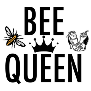Queen Bee Logo Shoes And Crown Sticker