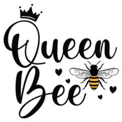 Queen Bee Quote Lettering Sticker