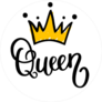 Queen Crown Vector Calligraphy Sticker