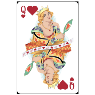 Queen Of Hearts Playing Card Sticker