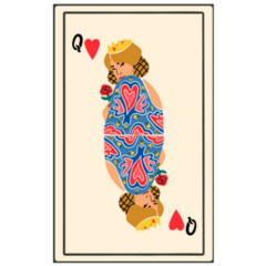 Queen Of Hearts Playing Card Sticker