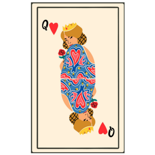 Queen Of Hearts Playing Card Sticker