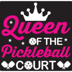 Queen Of The Pickleball Court Sticker