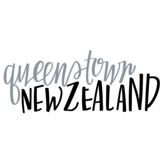 Queenstown, New Zealand Lettering Sticker