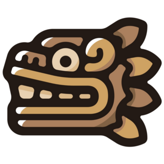 Quetzalcoatl Outline Sticker