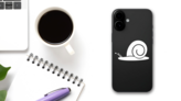 Quiet Snail Sticker on a Phone (New) example