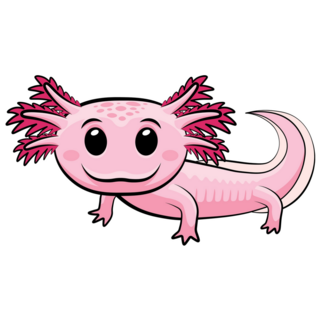 Quirky Axolotl Sticker
