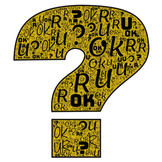 R U Ok Question Mark Illustration Suicide Awareness Sticker