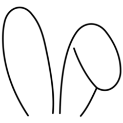 Rabbit Ears Icon Sticker