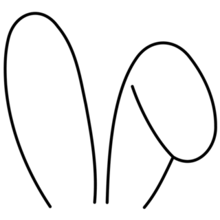 Rabbit Ears Icon Sticker