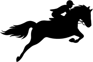 Race Horse Silhouette Sticker