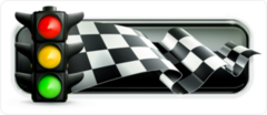 Racing Banner With Traffic Light Sticker