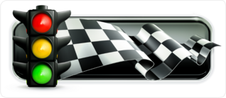 Racing Banner With Traffic Light Sticker