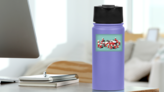 Racing Pit Crew Sticker on a Water Bottle (New) example