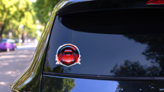 Racing Sports Car Speedometer Sticker on a Rear Car Window (New) example