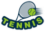 Racket Tennis And Ball Logo Sticker