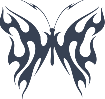 Radiant Flaming Butterfly Sticker