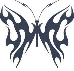 Radiant Flaming Butterfly Sticker