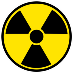 Radiation Round Sign Isolated Sticker