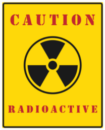 Radioactive Caution Poster Nuclear Radiation Warning Sign Sticker