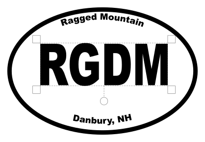 Ragged Mountain Oval Sticker