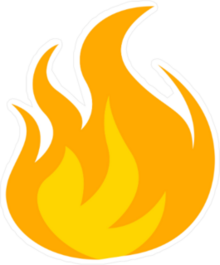 Raging Fire Sticker