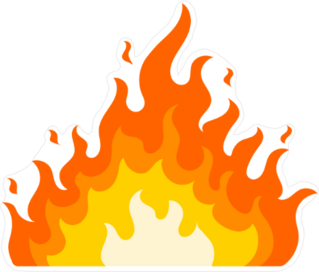 Raging Flame Sticker