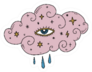 Rain Cloud Boho Illustration Sticker