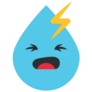 Rain Drop Lightning Bolt Sticker