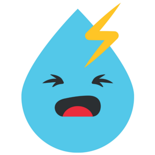 Rain Drop Lightning Bolt Sticker