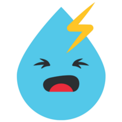 Rain Drop Lightning Bolt Sticker