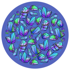 Rainbow Colorful Crystals Circle Sticker