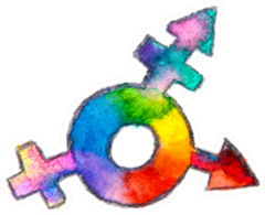 Rainbow Colorful Watercolor Of Lgbt Symbol Gender Sticker