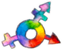 Rainbow Colorful Watercolor Of Lgbt Symbol Gender Sticker