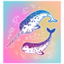 Rainbow Funny Narwhals Sticker 